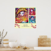 3マスク/ヴェネツィアカーニバル顔 ポスター (キッチン)