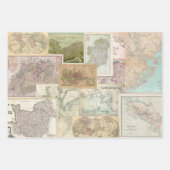 3マップおよびガーデンドキュメントコラージュエフェメラシート ラッピングペーパーシート (正面3)