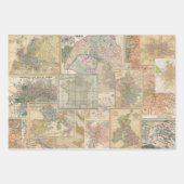 3マップおよびガーデンドキュメントコラージュエフェメラシート ラッピングペーパーシート (正面)