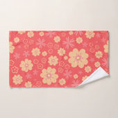 3ミックスChristmas色フローラルパターン バスタオルセット (ハンドタオル)