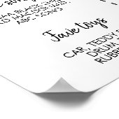 3ミニマルモダン写真初年度マイルストーン記号 ポスター (角)