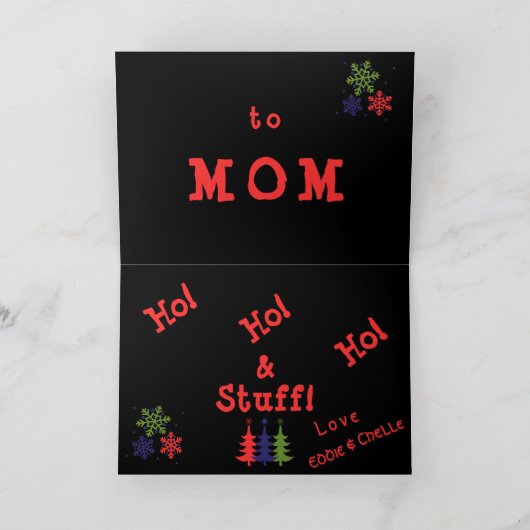 3メリークリスマスツリークリスマスカード サンキューカード (内部)