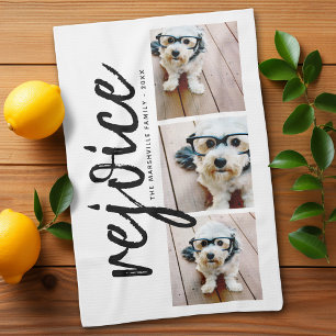 3メリークリスマスレモダンジョイスの写真 キッチンタオル