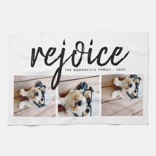 3メリークリスマスレモダンジョイスの写真 キッチンタオル (横)