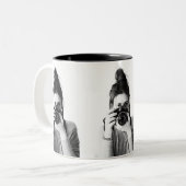 3モダンつミニマルの写真をクリーニング ツートーンマグカップ (正面左)