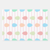 3モダンのピンクのファッションイースターセット ラッピングペーパーシート (正面)