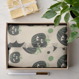 3モダンアイカボチャとこうもりハロウィン 薄葉紙