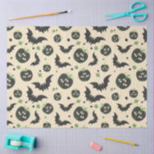 3モダンアイカボチャとこうもりハロウィン 薄葉紙 (クラフト)