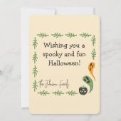 3モダンアイカボチャハッピーハローウィンパーソナライズされた カード (裏面)