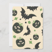 3モダンアイカボチャハッピーハローウィン名字 カード (裏面)