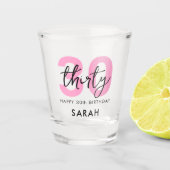 3モダンピエレガントンク30歳の誕生日 ショットグラス (正面)