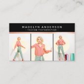 3モダンフォトグラファーバラ金箔 名刺 (正面)