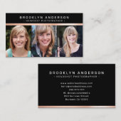 3モダンフォトグラファーバラ金箔 名刺 (正面/裏面)