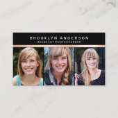 3モダンフォトグラファーバラ金箔 名刺 (正面)