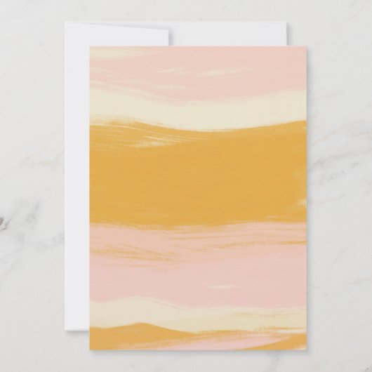 3モダンフォトコラージピンクとオレンジ結婚ズ セーブザデート (裏面)