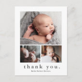 3モダンフォトコラージュベビーありがとう ポストカード (正面)