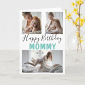 3モダンフォトコラージュママ誕生日 カード (黄色い花)