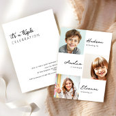 3モダンフォトコラージュ共同誕生日パーティー 招待状