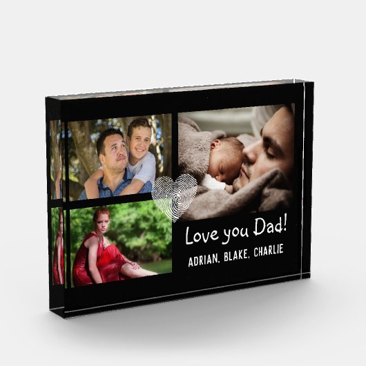 3モダンフォトコラージラブユーパパ フォトブロック (左)