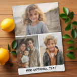 3モダンミニマル枚の写真のコラージュと文字 キッチンタオル<br><div class="desc">フォトカレッジとシンプルあなたのタイプの文字ブロック。3モダン枚のミニマルデザインとグリッド。思い出ユニークを捉え、友人や家族と共有する方法。</div>