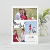 3モダン写真テンプレートミニマル日付の保存 招待状 (スタンド正面)