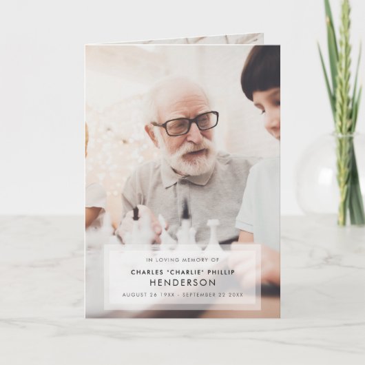 3モダン写真手書き台本折り葬式 プログラム (正面)