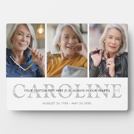 3モダン写真文字記念カスタム記念 フォトプラーク (正面)