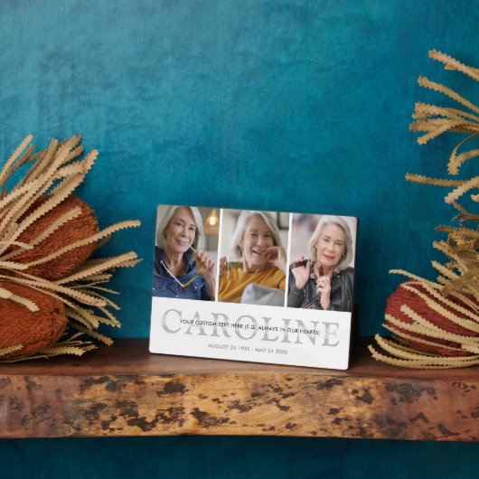 3モダン写真文字記念カスタム記念 フォトプラーク (側面)