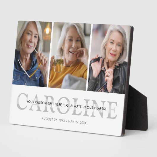 3モダン写真文字記念カスタム記念 フォトプラーク (側面)