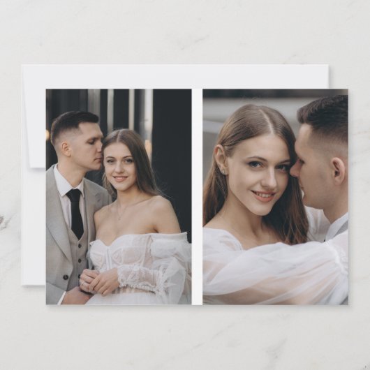 3モダン写真結婚の発表パーティー 招待状 (裏面)