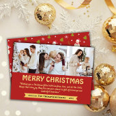 3モダン枚のコラージュかわいい赤いクリスマス シーズンカード