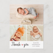 3モダン枚のコラージュ赤ちゃんシャワー ポストカード (正面)