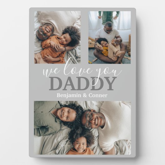 3モダン枚のコラージュ フォトプラーク (正面)