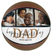 3モダン枚のコラージュ | Happy Faters Day バスケットボール (正面)
