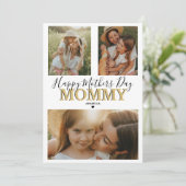 3モダン枚のコラージュ | Happy Mothers Day シーズンカード (スタンド正面)