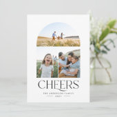 3モダン枚の写真のエレガントタイポグラフィのクリスマス (スタンド正面)