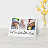 3モダン枚の写真のゴッドマザー提案 カード (黄色い花)