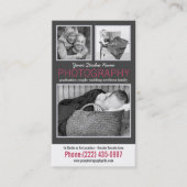 3モダン枚の写真を持つ女性写真家 名刺 (正面)