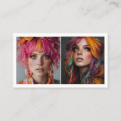 3モダン枚の写真ソーシャルメディアロゴqrコード 名刺 (裏面)