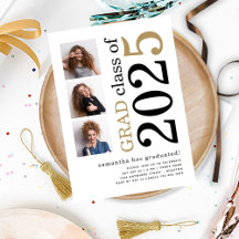 3モダン枚の写真ブラック金ゴールド2025白卒業