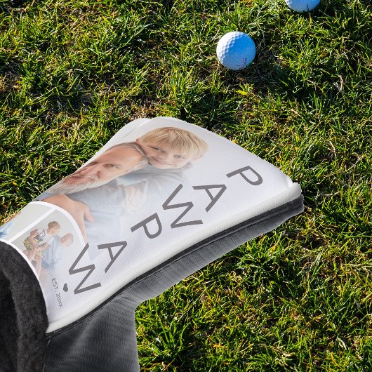 3モダン枚の写真 ゴルフヘッドカバー