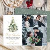 3モダン枚の数々の写真クリスマスツリー シーズンカード