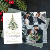 3モダン枚の数々の写真クリスマスツリー シーズンカード