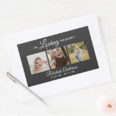 3モダン枚フォトコラージュ葬儀長方形シール 長方形シール (封筒)