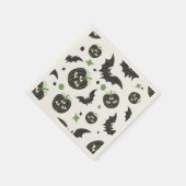 3モダン目カボチャとこうもりハロウィン スタンダードカクテルナプキン (角)