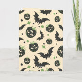 3モダン目カボチャハッピーハローウィン写真 カード (裏面)