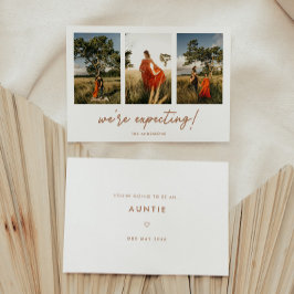 3モダン – 写真新しい叔母/祖父母の妊娠 案内状