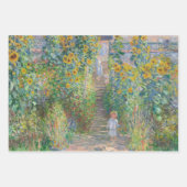 3モネ絵画のセットのクリスマス ラッピングペーパーシート (正面2)