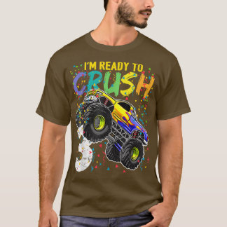 3モンスタートラック3位の誕生日ギをつぶす準備ができている Tシャツ