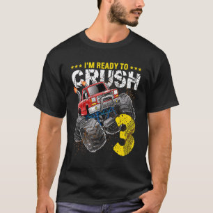 3モンスタートラック3回目の誕生日Bを潰す準備ができている Tシャツ